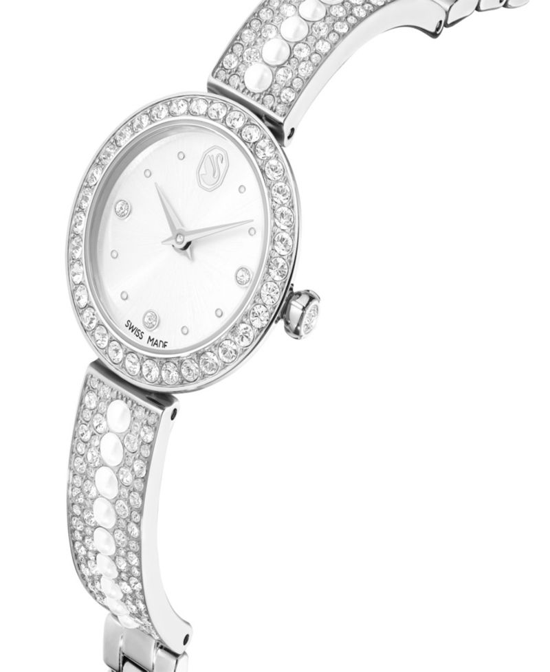 Matrix Imitation Pearl Swiss Made Crystal Bangle Bracelet Watch 26 x 26mm