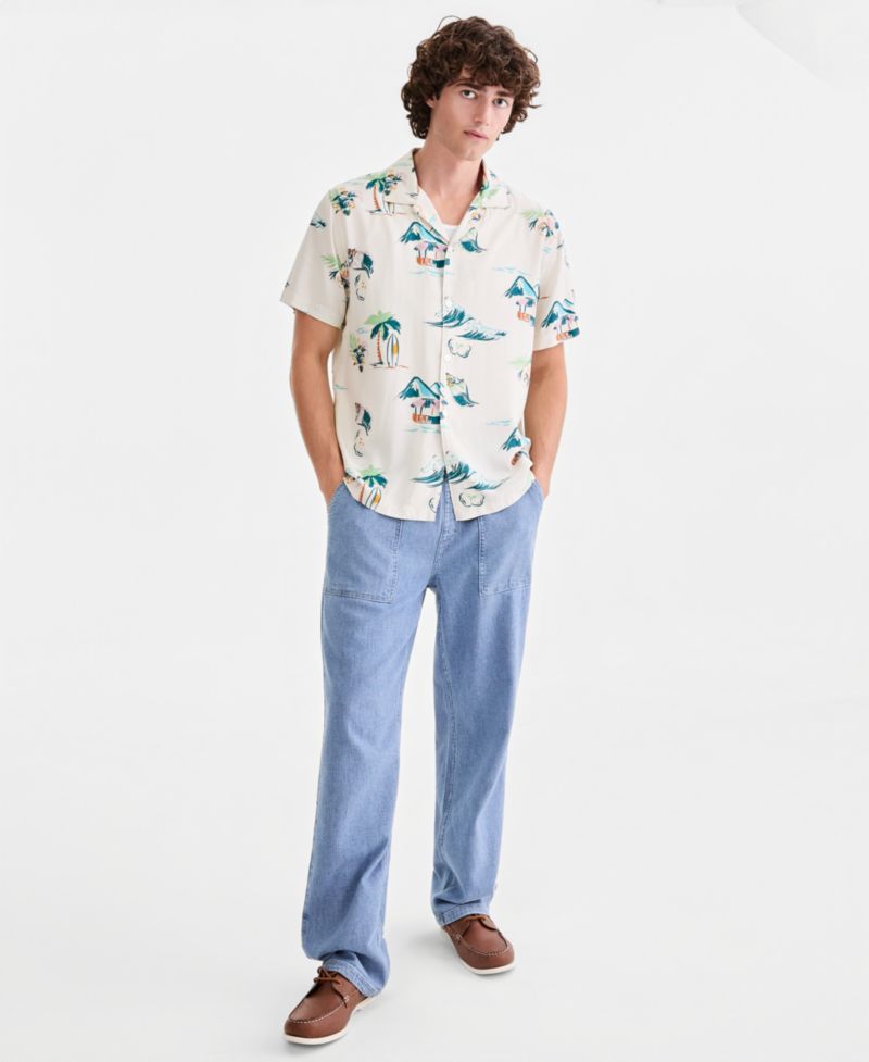 Men's Ramos Printed Short-Sleeve Camp Shirt
