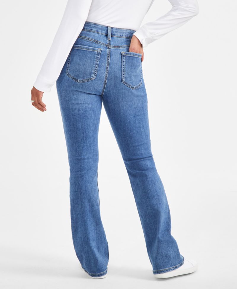 Petite Mid-Rise Curvy Bootcut Jeans, Petite & Petite Short