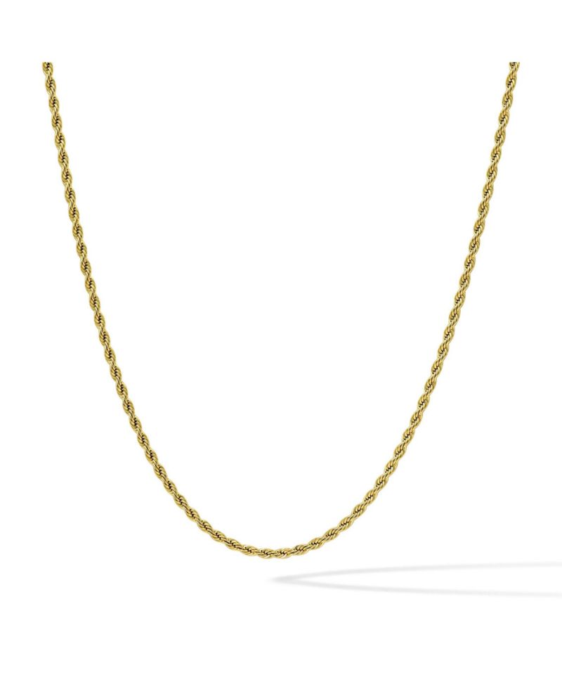 Men's Rope Necklace - 3mm Gold Chain