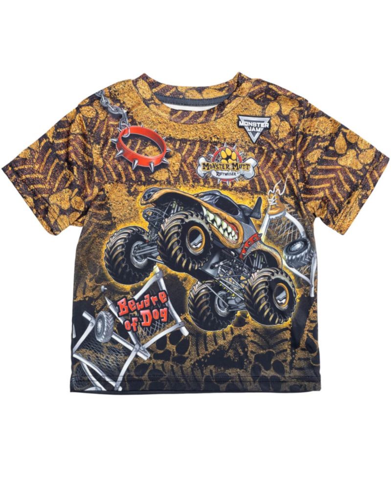 Grave Digger El Toro Loco Mohawk Warrior Maximum Destruction Monster Truck T-Shirt Toddler| Child Boys