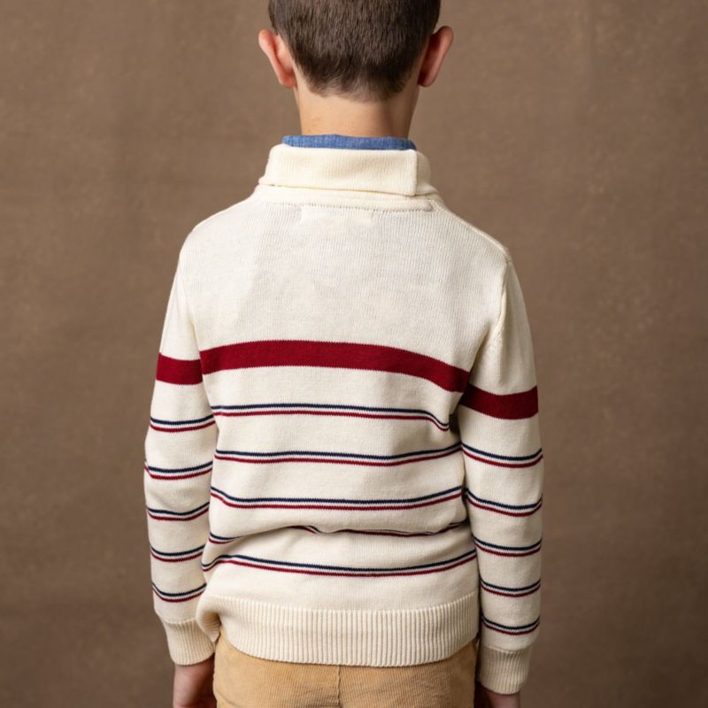 Boy's Organic Cotton Shawl Collar Sweater, Kids