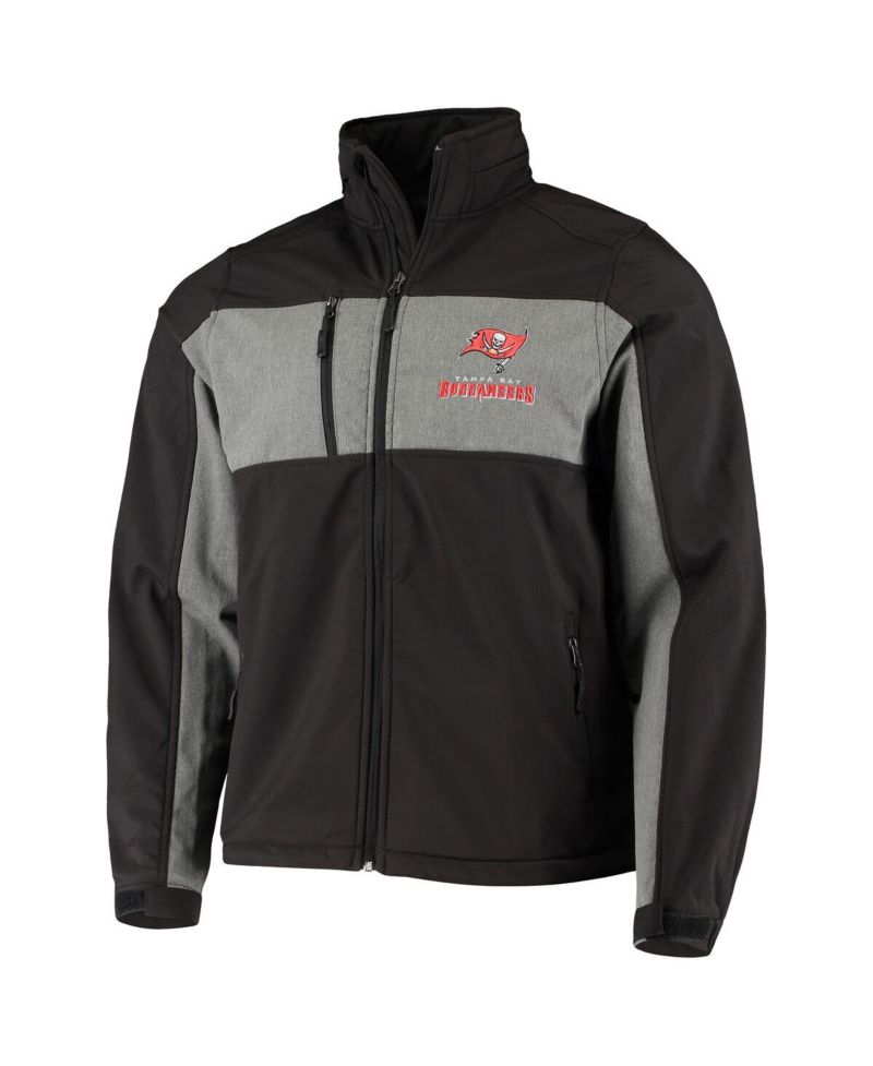 Men's Black Tampa Bay Buccaneers Circle Zephyr Softshell Full-Zip Jacket