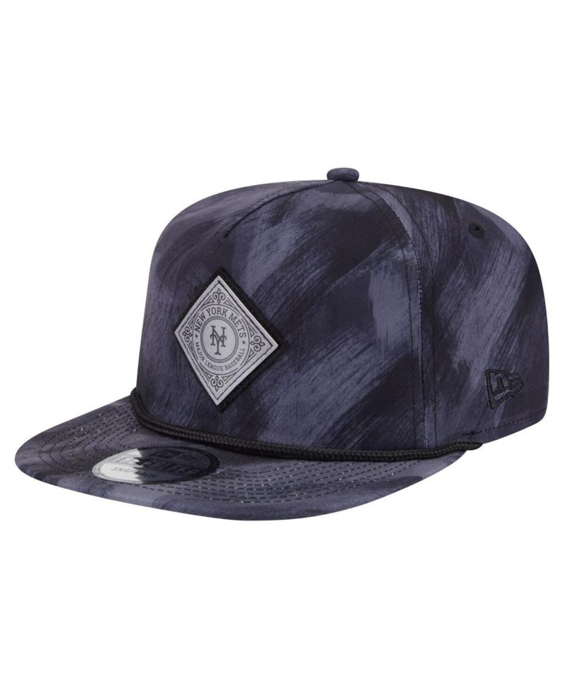 Men's Navy New York Mets Printed Golfer Snapback Hat