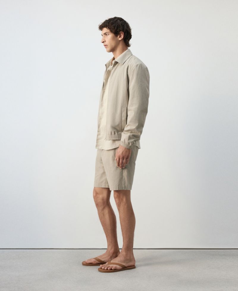 Men's Slim-Fit Micro-Check Bermuda 8.54" InseamShorts