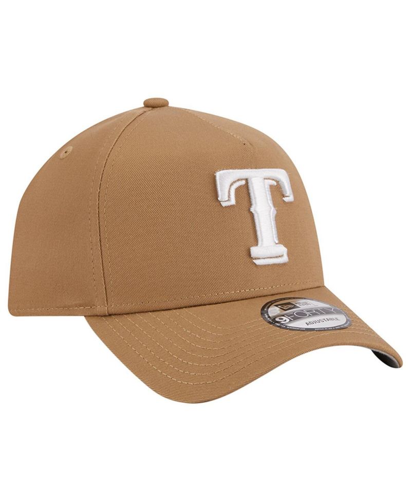 Men's Khaki Texas Rangers A-Frame 9FORTY Adjustable Hat