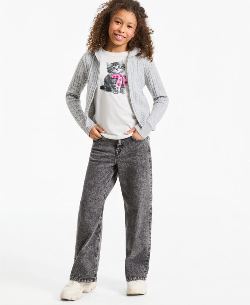 Little & Big Girls Lulu Wide-Leg Jeans