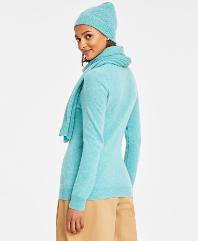 100% Cashmere Cuffed Beanie