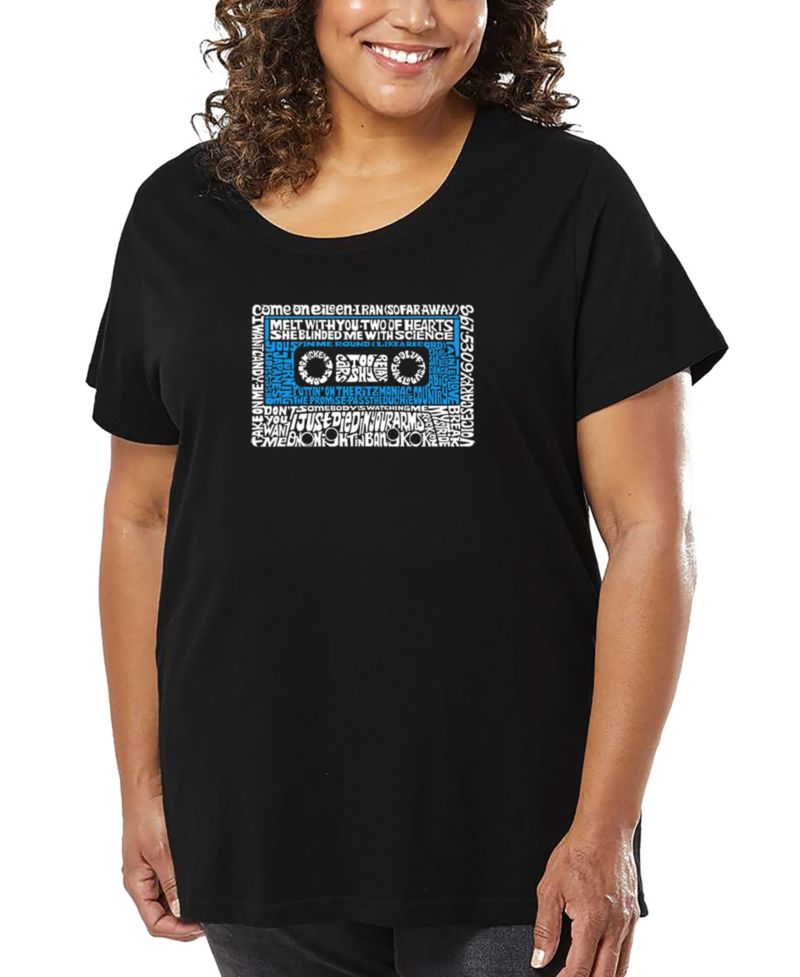 Plus Size 80's One Hit Wonders Word Art T-shirt