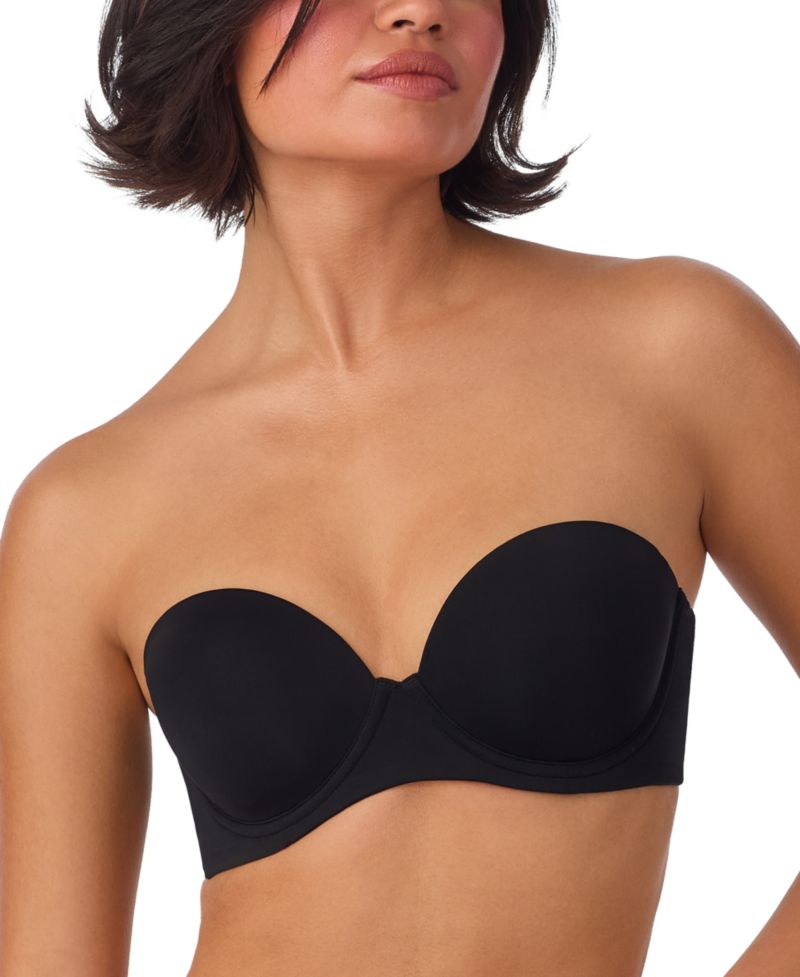 Women's Underwire Strapless Plunging Sleek Micro Bra