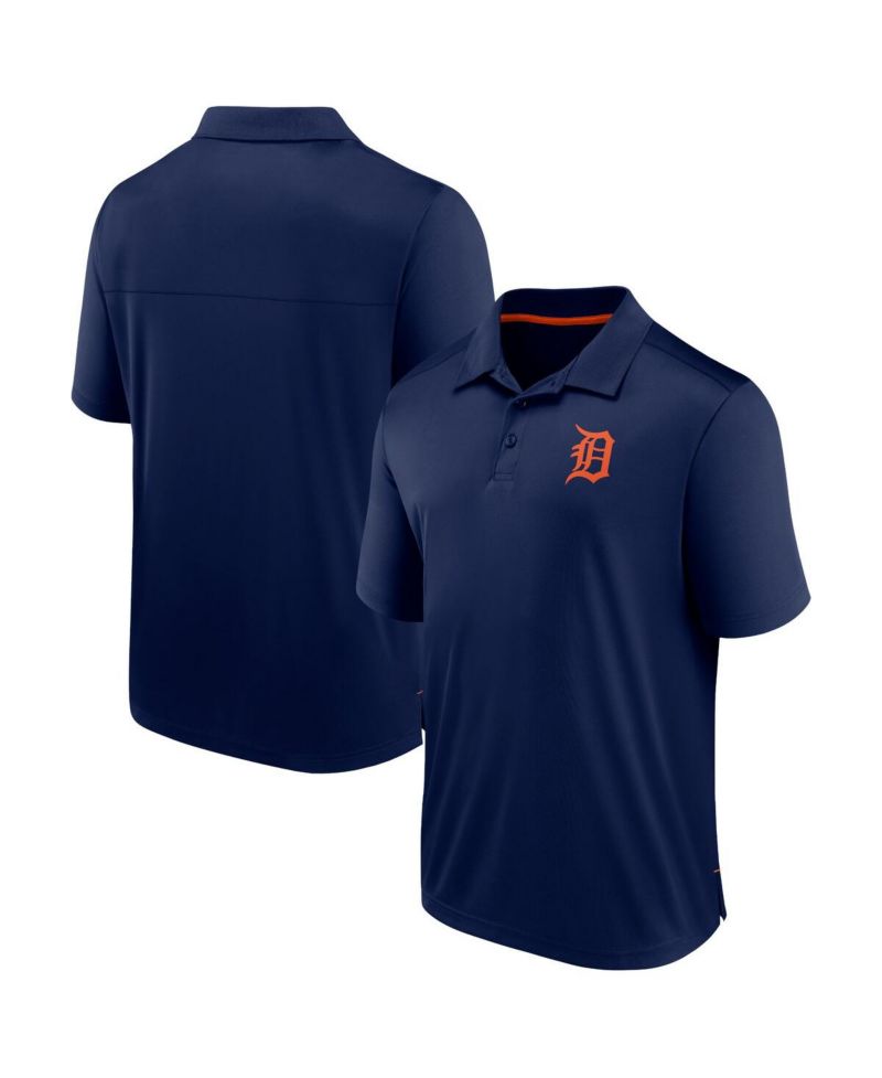 Men's Navy Detroit Tigers Fitted Polo Shirt