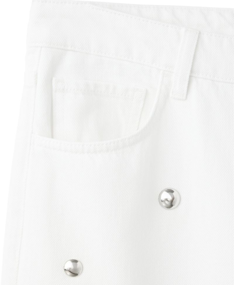 Women's Wide-Leg Studded Jeans