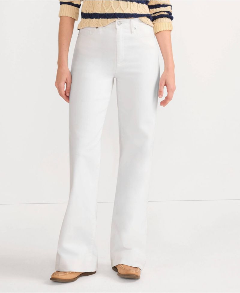 Petite High Rise Wide Leg Denim Jeans
