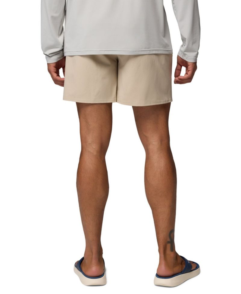 Men's Natural Georgia Bulldogs PFG Terminal Roamer™ Omni-Shade™ Stretch Shorts