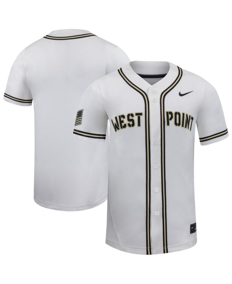 Men's White Army Black Knights Replica Baseball Jersey