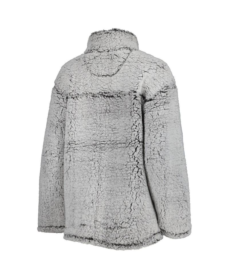 Women's Gray Tennessee Titans Sherpa Quarter-Zip Jacket