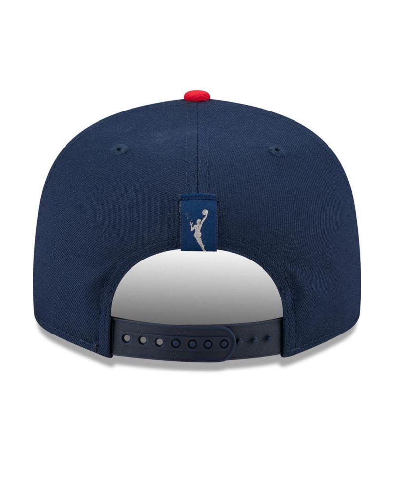 Men's and Women's Navy/Red Indiana Fever WNBA Tip-Off 2026 Metal Badge A-Frame 9FIFTY Snapback Hat