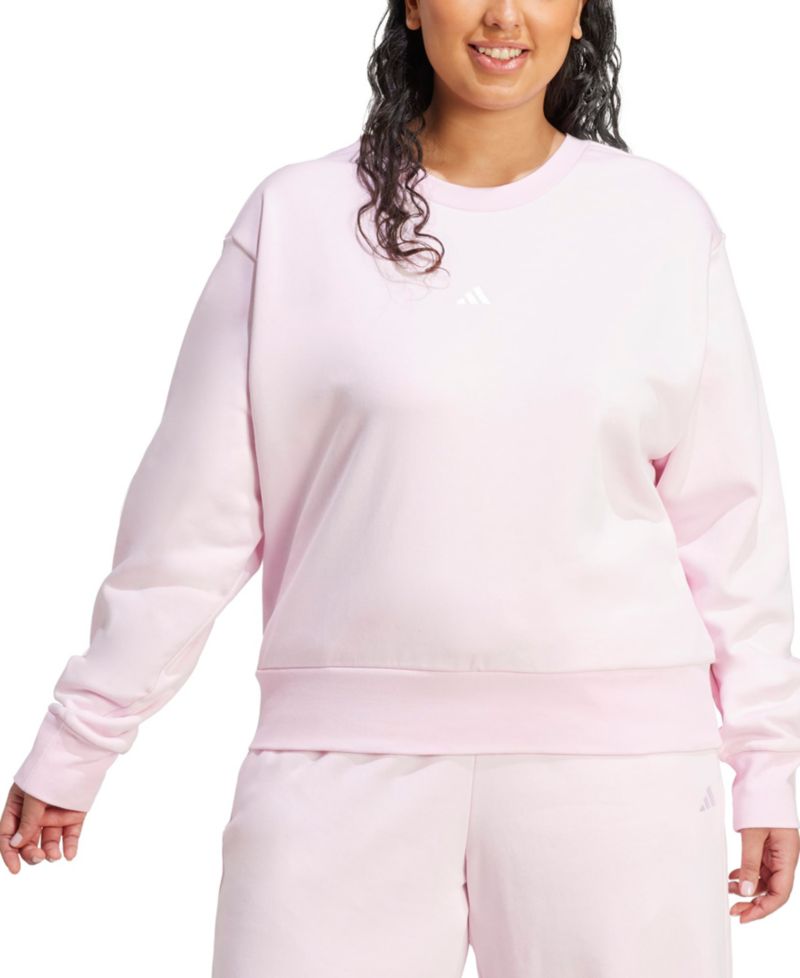 Plus Size Essentials Small-Logo Fleece Sweatshirt
