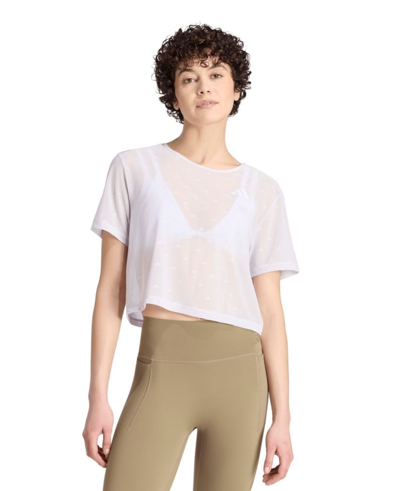 Women's Essentials Workout Boxy Mesh Training T-Shirt