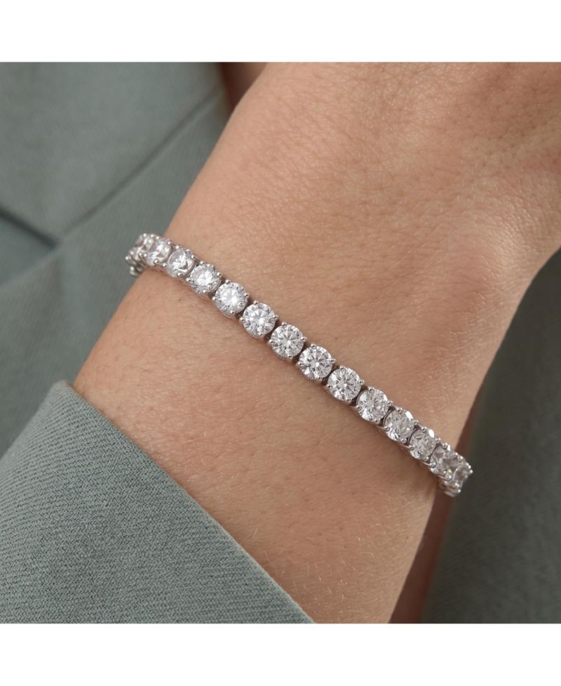 Modern White Gold Plated Radiant 5MM CZ Tennis Bracelet