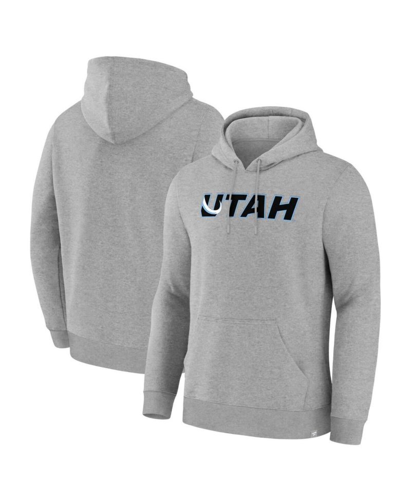 Men's Heather Gray Utah Mammoth Combo Legacy Fleece Pullover Hoodie