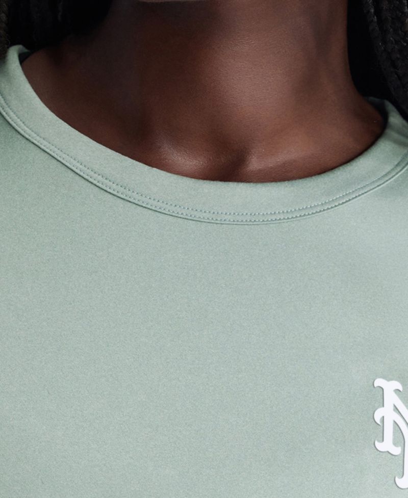Women's Sage Green New York Mets Clutch T-Shirt