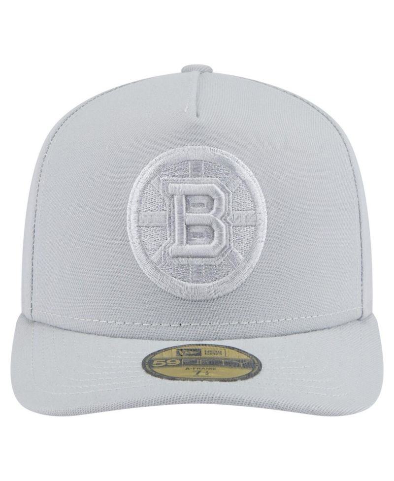 Men's Gray Boston Bruins Color Pack A-Frame 59FIFTY Fitted Hat