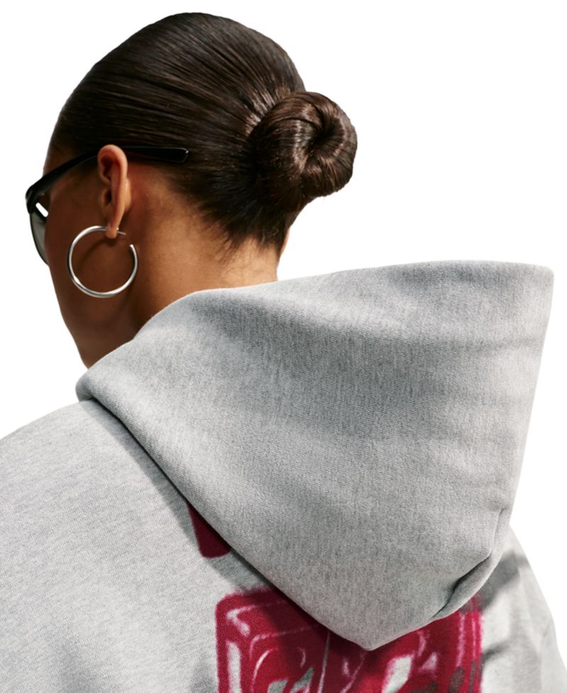 Women's Studio Fleece Cropped Oversized Pull-On Hoodie