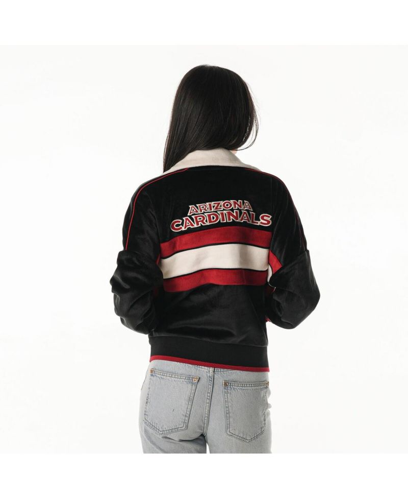 Women's Black Arizona Cardinals Velvet Corduroy Jacket
