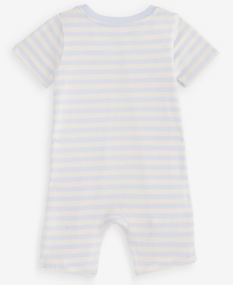 Baby Boys' 0M-24M Cotton Whale Stripe Sunsuit