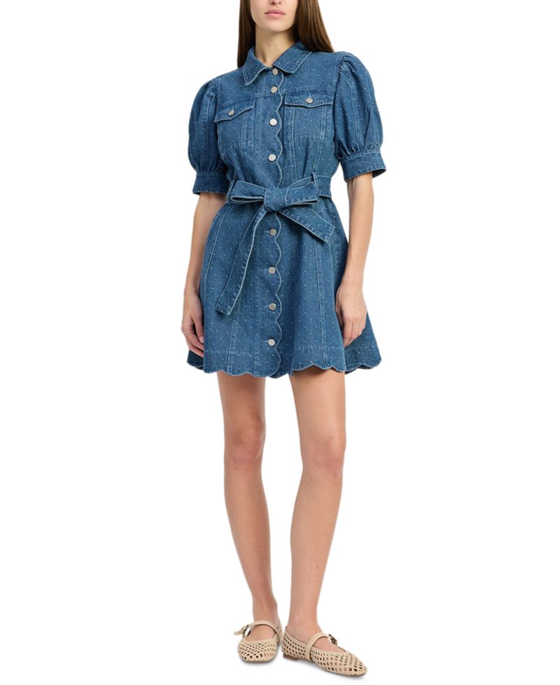 Women's Heidi Collared Denim Mini Dress