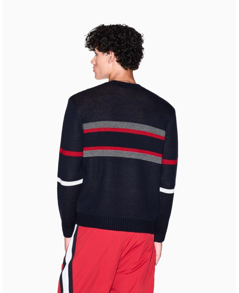 Men's Color Block Tape Sweater