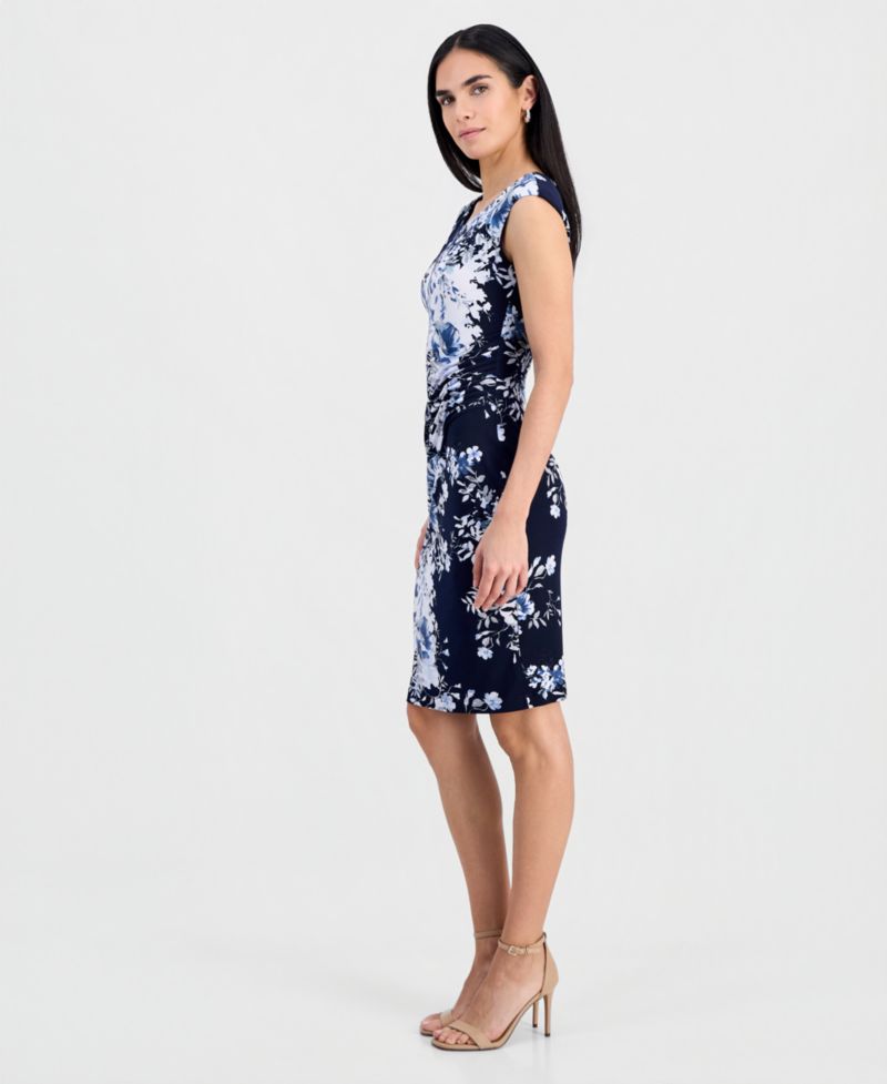 Petite Boat-Neck Sheath Dress