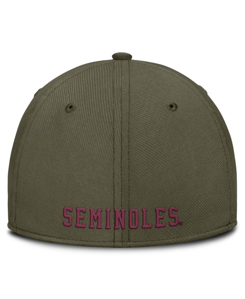 Men's Olive Florida State Seminoles Primetime SwooshFlex Dri-FIT Hat