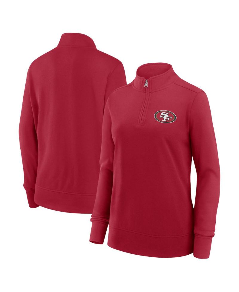 Women's Scarlet San Francisco 49ers Velocity Quarter-Zip Jacket