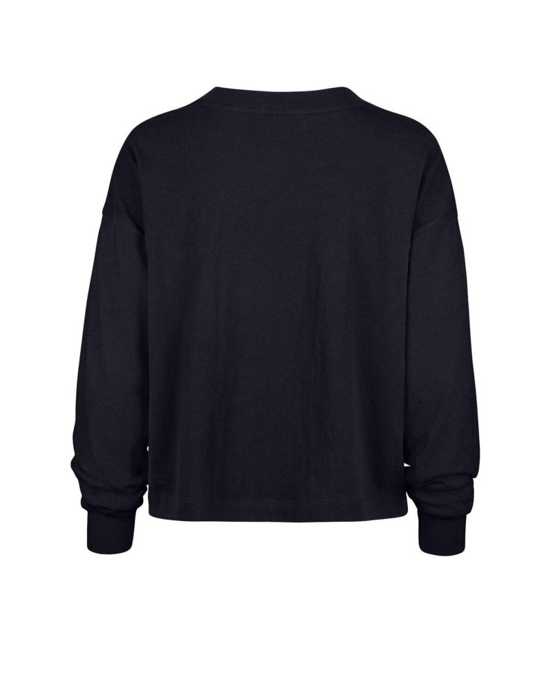 Women's Navy Denver Broncos Stacked Sydney Long Sleeve T-Shirt