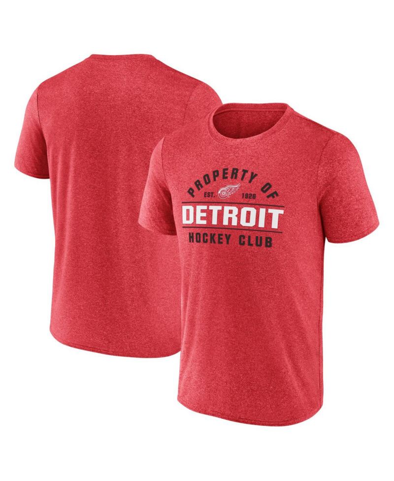 Men's Heather Red Detroit Red Wings Property of T-Shirt