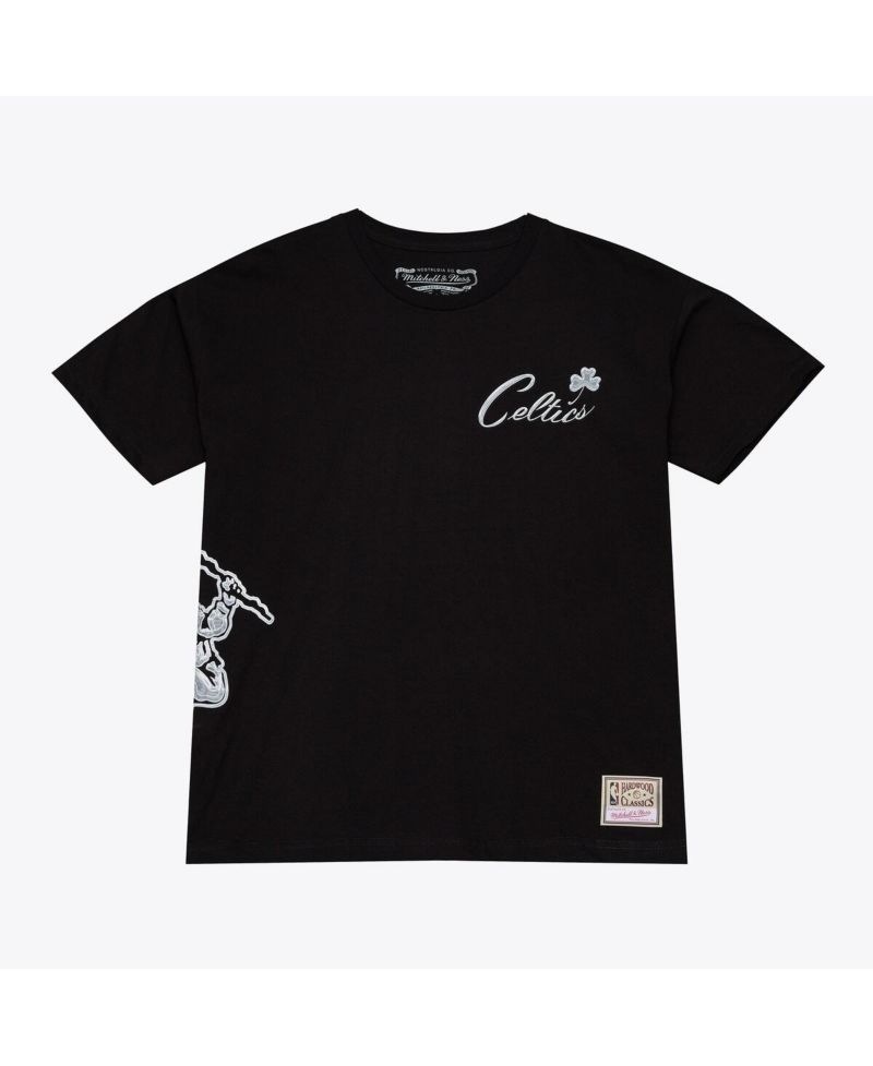 Men's Black Boston Celtics Chrome Heritage T-Shirt
