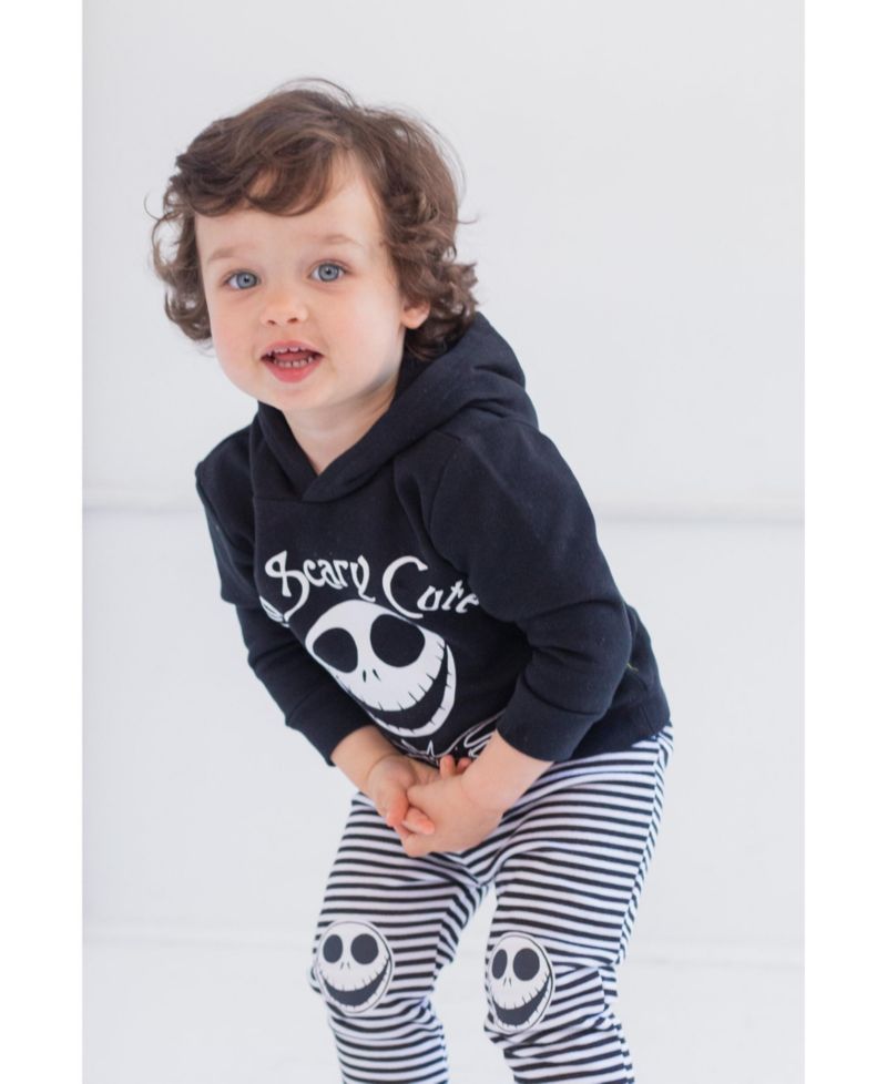 Boys (6-12) Jack Skellington Fleece Pullover Hoodie and Pants Outfit Set