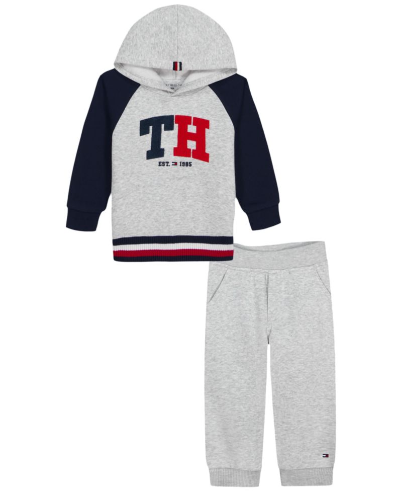 Baby Boys' Color-Blocked Logo Hoodie and Jogger Pants, 2-Piece Set