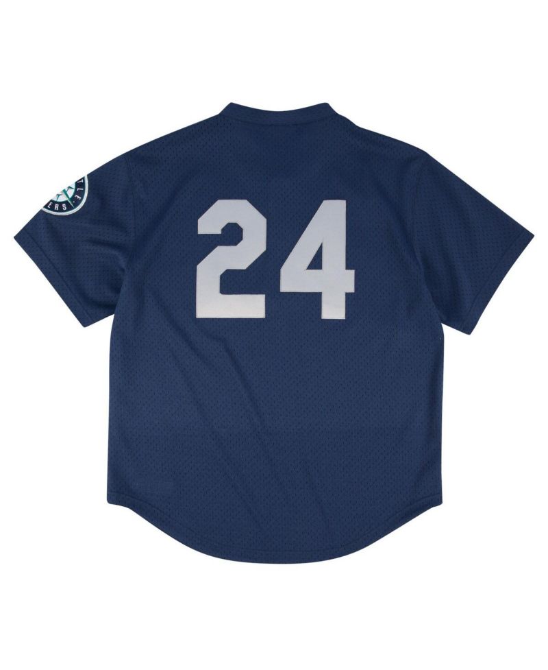 Men's Profile Navy Seattle Mariners Big & Tall Cooperstown Collection Mesh Batting Practice Jersey