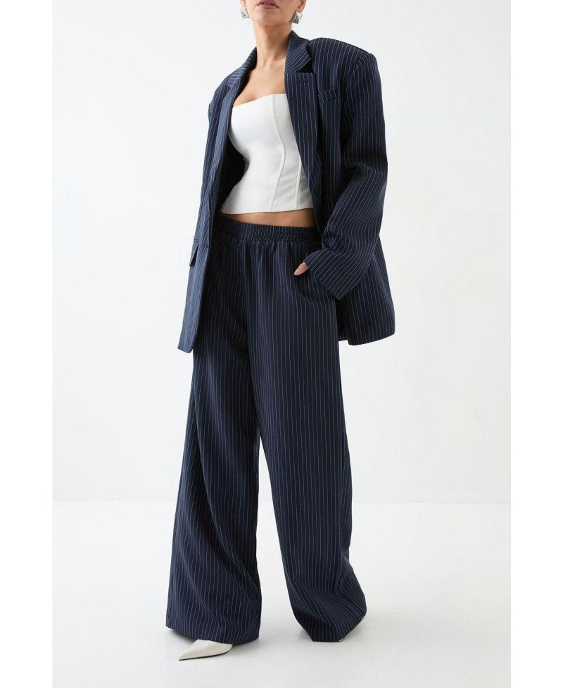 Women's Premium Pinstripe Oversized Blazer