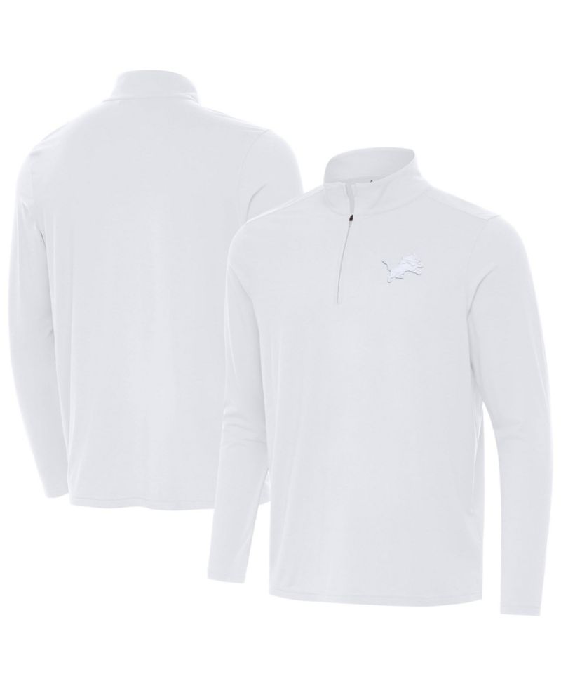 Men's Detroit Lions Intent Quarter-Zip Mock Neck Long-Sleeve Jacket