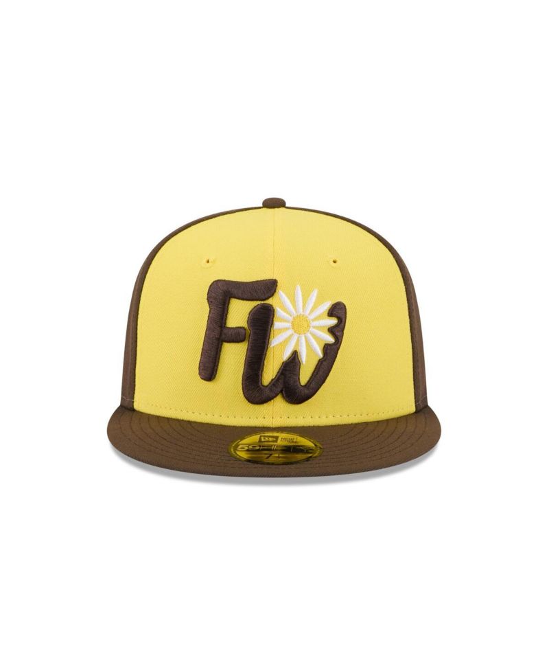 Men's Yellow Fort Wayne Tin Caps Theme Nights 59FIFTY Fitted Hat