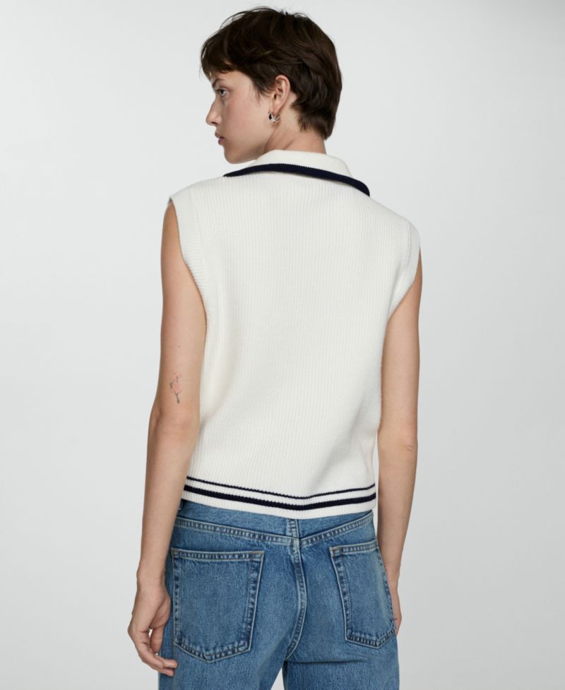 Women's Zipper Detail Knitted Vest