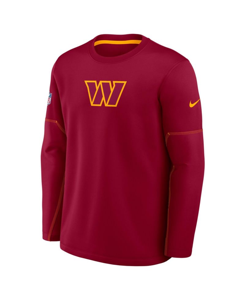 Men's Washington Commanders Sideline Coaches Midweight Crewneck Sweatshirt