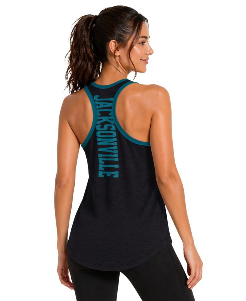 Women's Black Jacksonville Jaguars Tater II Racerback Tank Top