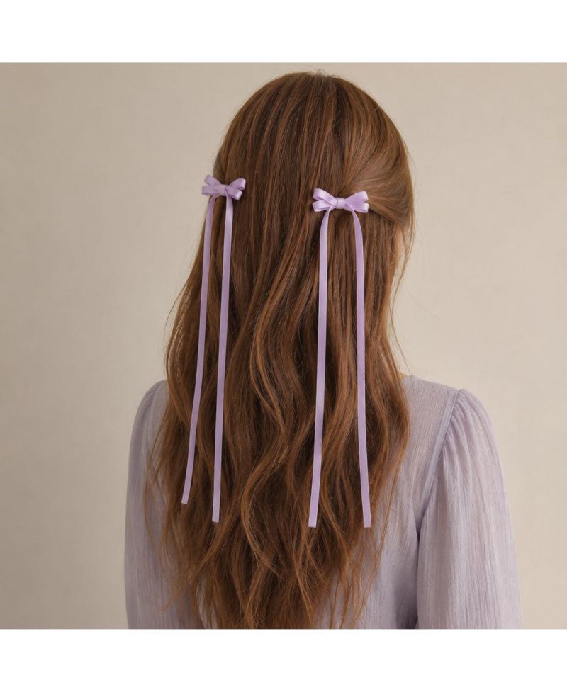 Girls Ribbon Bow Clip Set (4pc)