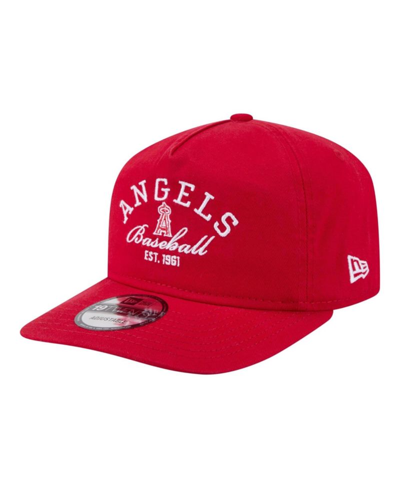 Men's Red Los Angeles Angels Stacked 19TWENTY Adjustable Hat