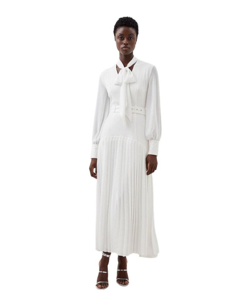 Women's Jersey Ponte Georgette Mix Maxi Dress